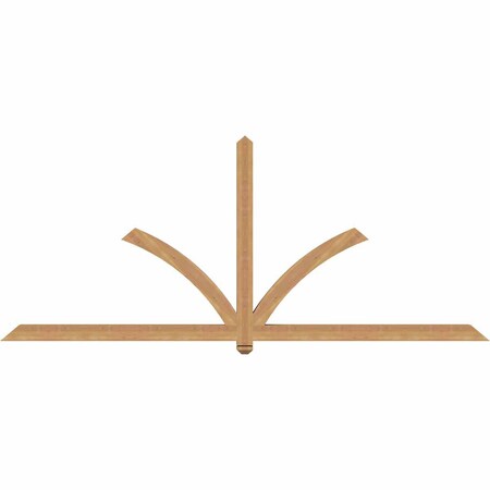 Ekena Millwork Redmond Timber Gable Bracket, Western Red Cedar, 108"W x 45"H x 3 1/2"D x 3 1/2"F, 10/12 Pitch GBW108X45X0404RED00SWR